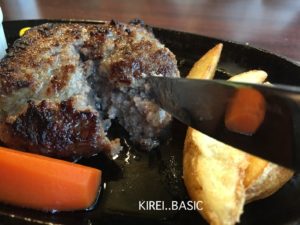 宮崎亭のハンバーグと肉汁