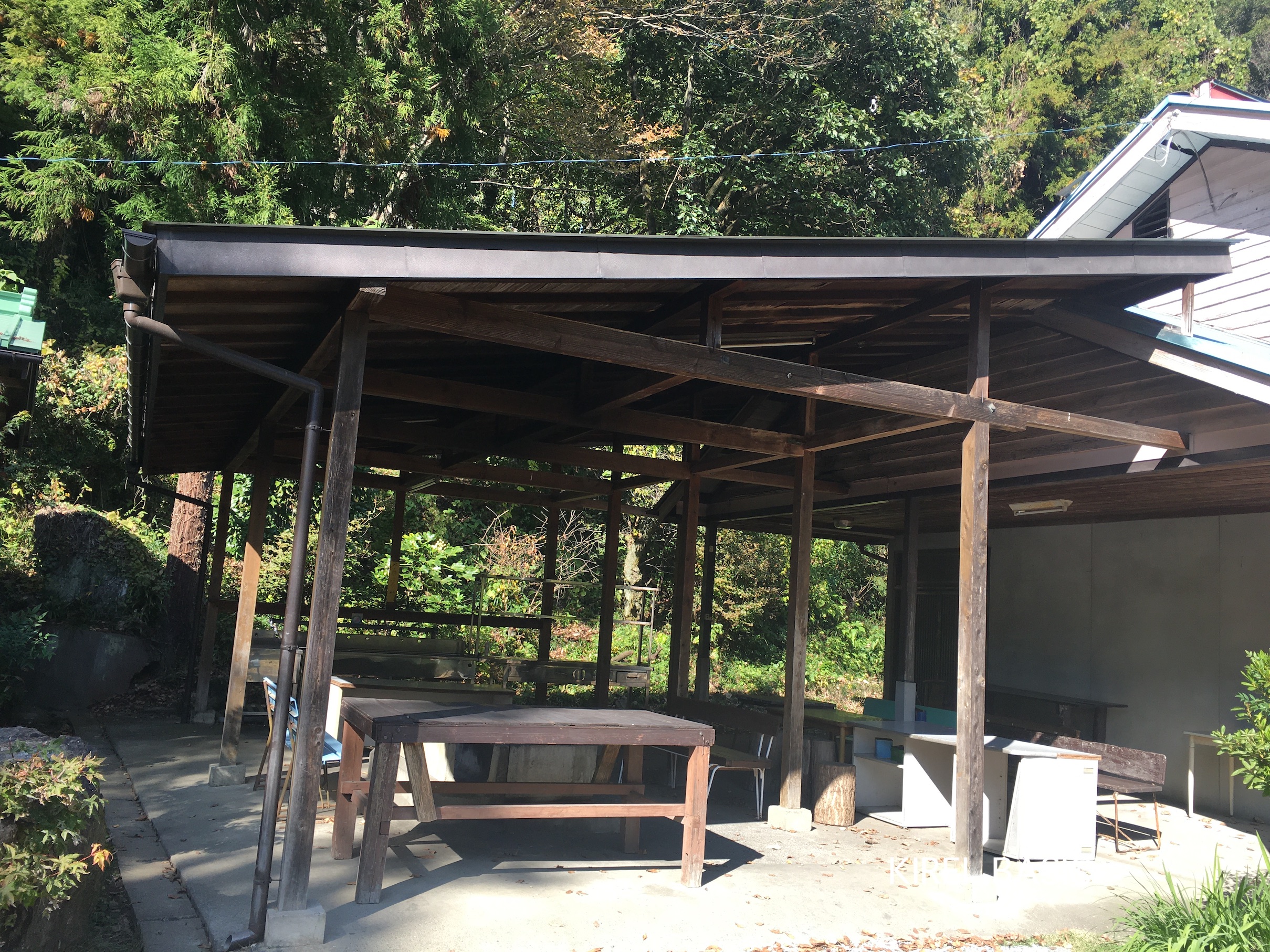 秋山川キャンプ場の炊事場